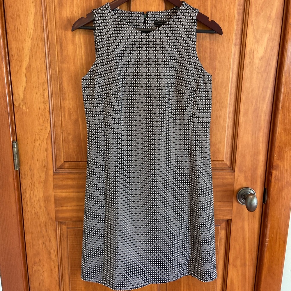 Ann Taylor Black Patterned Dress
